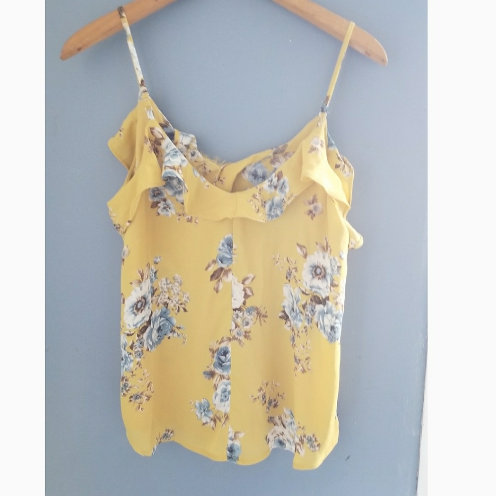 Yellow Ruffle Tank Top - Picture 5 of 7